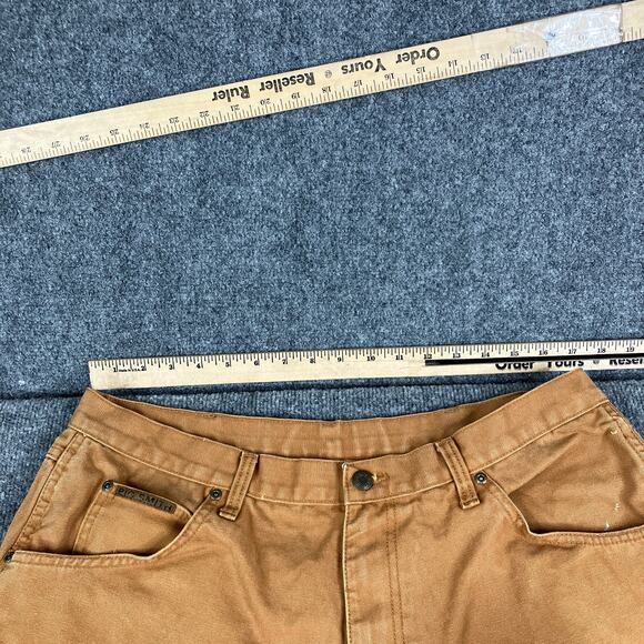Big Smith Men’s W36 Brown Work Shorts Utility Carpenter Distressed Paint - Picture 7 of 11